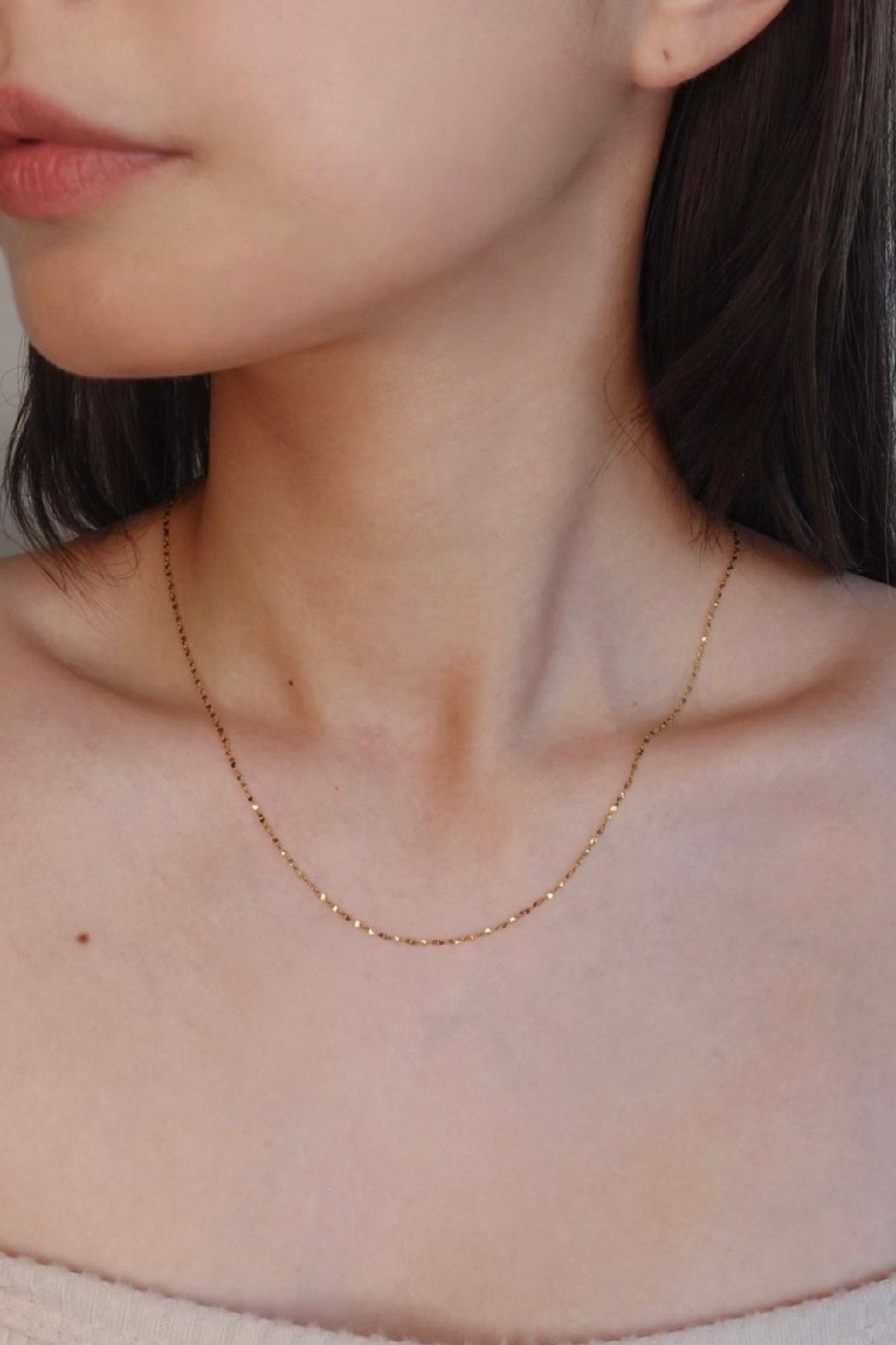 0.8mm petal necklace